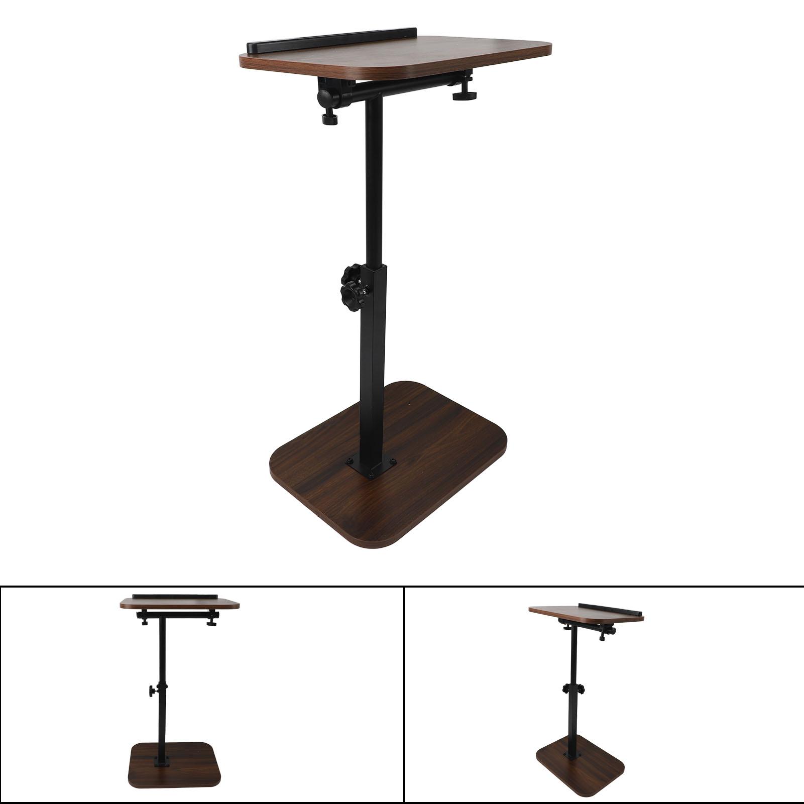 C-vormige bijzettafel Hout Koolstofstaal Hoogteverstelling Kantelbaar Bovenblad Banktafel voor Bank Bedside Woonkamer