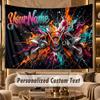 Motorradfahrer (81) Thema Personalisierte Wandteppich Benutzerdefinierter Name Text Wandbehang Tapisserie Haus Hintergrund Dekoration