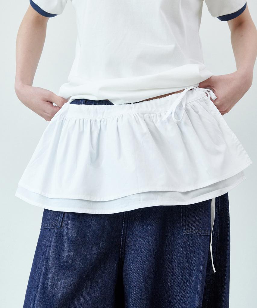 GLW [W] String Layered Wrap Skirt Ivory