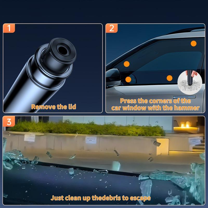 1 Packung, Notfall-Sicherheitshammer, Auto-Fensterbrecher, Gurtschneider, tragbares Auto-Haus-Fluchtwerkzeug