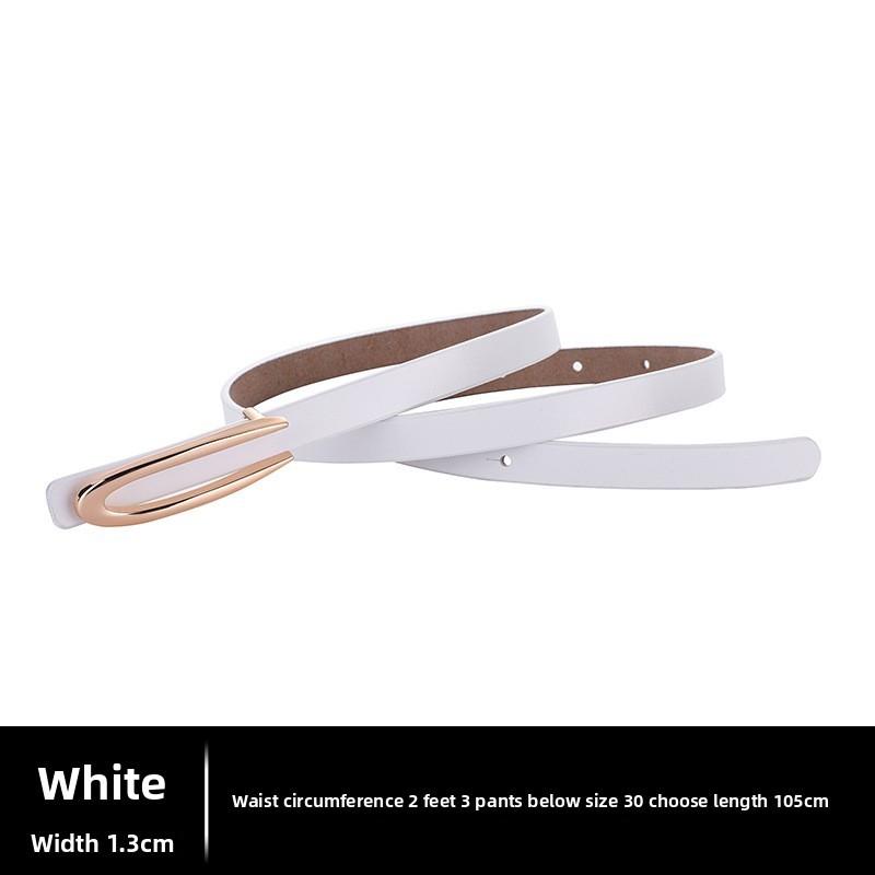 Fashionable Womens Leather Belt With Metallic Detail For Office And Casual Looks