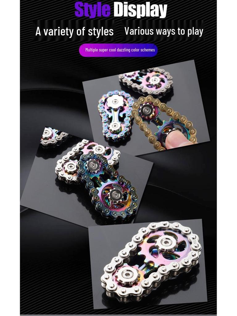 Cross-Border Alloy Gear Fidget Spinner: Adult Decompression Toy