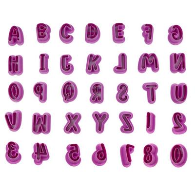 Cute Alphabet Letter Plastic Cookie Cutter Fondant Cake Decorating Tool Diy Mold