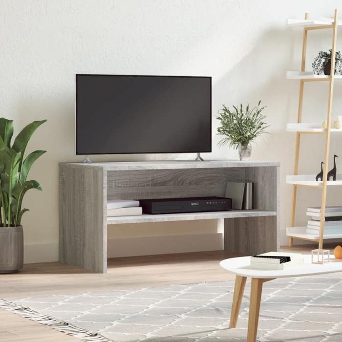 VidaXL Meuble TV sonoma gris 80x40x40 cm bois d'ingénierie 815235