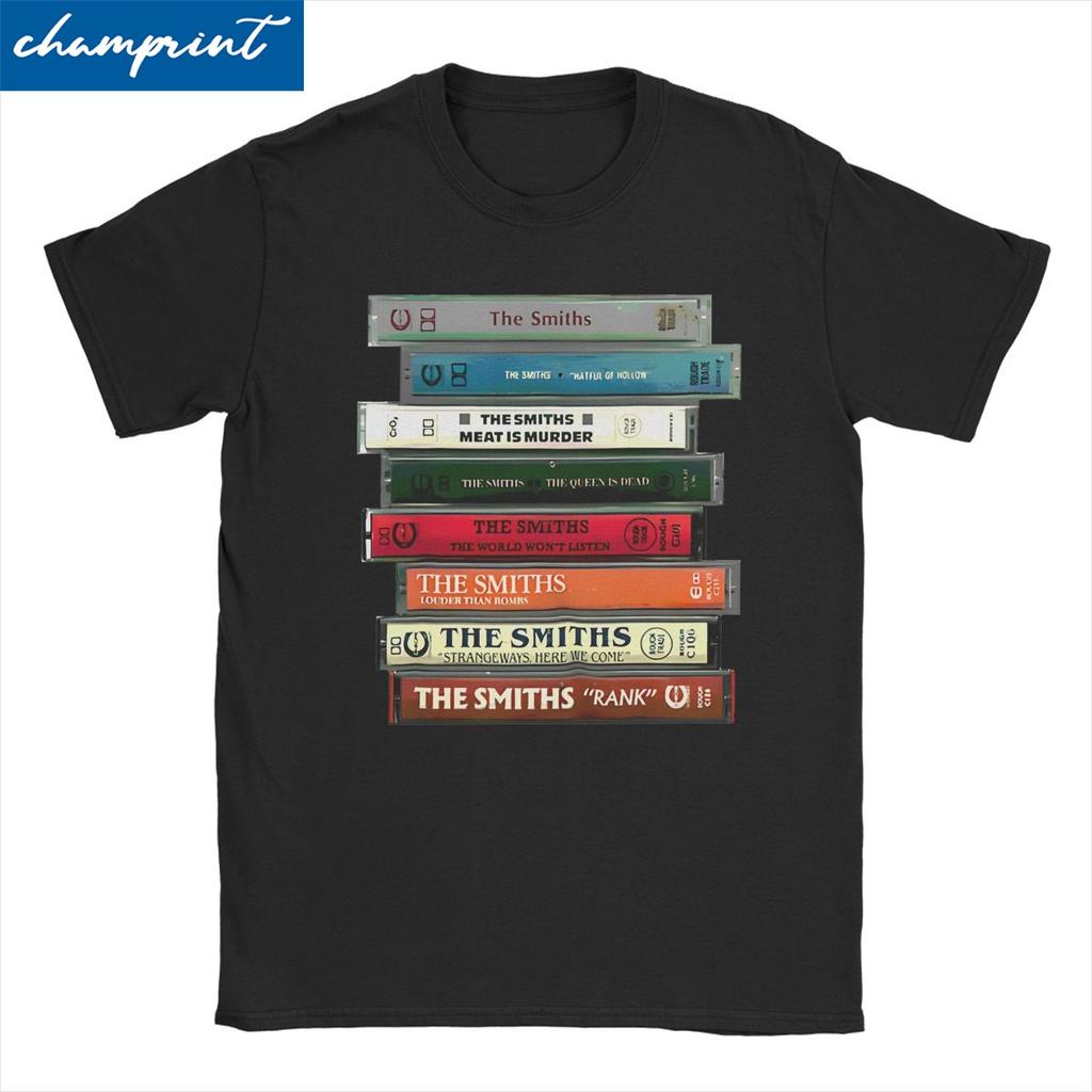 The Smiths Cassettes T-Shirt for Men Women Indie Punk Rock Band Fashion Cotton Tees Round Neck Short Sleeve T Shirt Classic Tops