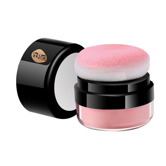 5G Cushion Blush Highly Pigmented Lips Eyes Cheeks Blusher with Soft Puff Lightweight Women Makeup Natural Loose Powder Face Blush