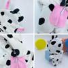 Niannyyhouse 10cm Plush Clothes Dinosaur Shark Jumpsuit Coverall Dress Up Cotton Doll Accessories (white+black)