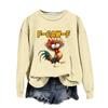 Women's Fashion Casual Long Sleeve Loose  Printed Sweatshirt