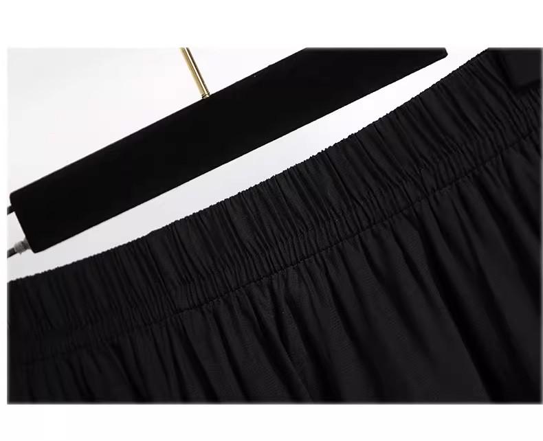 2025 Women's White A-line High Waist Pleated Summer Skirt