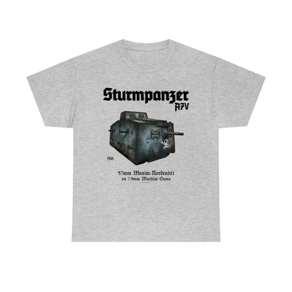 WWI German Army Panzer Sturmpanzerwagen A7V Tank TShirt 100 Cotton ONeck Short Sleeve Summer Casual Mens Tshirt Streetwear