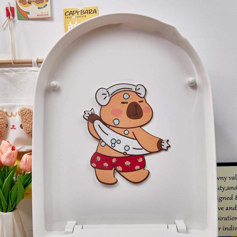 

Дезодорирующие наклейки на туалетный коврик Capybara Дезодорирующие наклейки на туалетный коврик Capybara с мультяшным рисунком Самоклеящиеся дезодорирующие наклейки lavender flavor