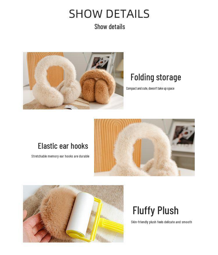 Cozy Foldable Winter Earmuffs: Cute, Warm, and Cold-Proof.