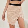 Sequin Skirt Glitter Skirt Women's Elastic Waist Glitter Skirt With Women's Sequin Skirt Glitter Skirt Elastic Waist Skirt A-line Hip Skirt