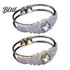 Women Buckle Bracelet Bangle with Opening Closing Design Sparkling Cubic