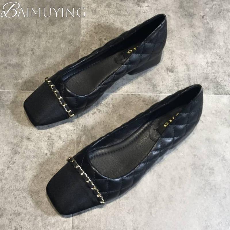 Fashion High Heels Ballet Marie Janes Shoes Woman Square Toe Sandals Soft Leather 2025 Trend Shallow Dress Summer Elegant Chunky Pumps