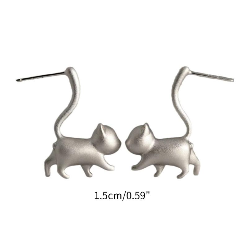 Cute Cat Earrings Animal Cat Stud Earring for Women Birthday Jewellery Gift Minimalist Cat Piercing Earrings Party Decor