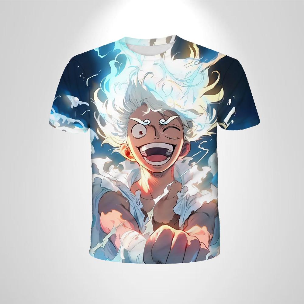 Wendy4 Cartoon Korte Mouw Cosplay Luffy Mannen Anime One Piece Jongen T-shirt man Top Jongen Losse mannen Kleding Zwart T-shirt 140