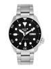 5 Sports Automatic Watch, Black and Silver, Stainless Steel Case, 100 M Water Resistance, Date Display