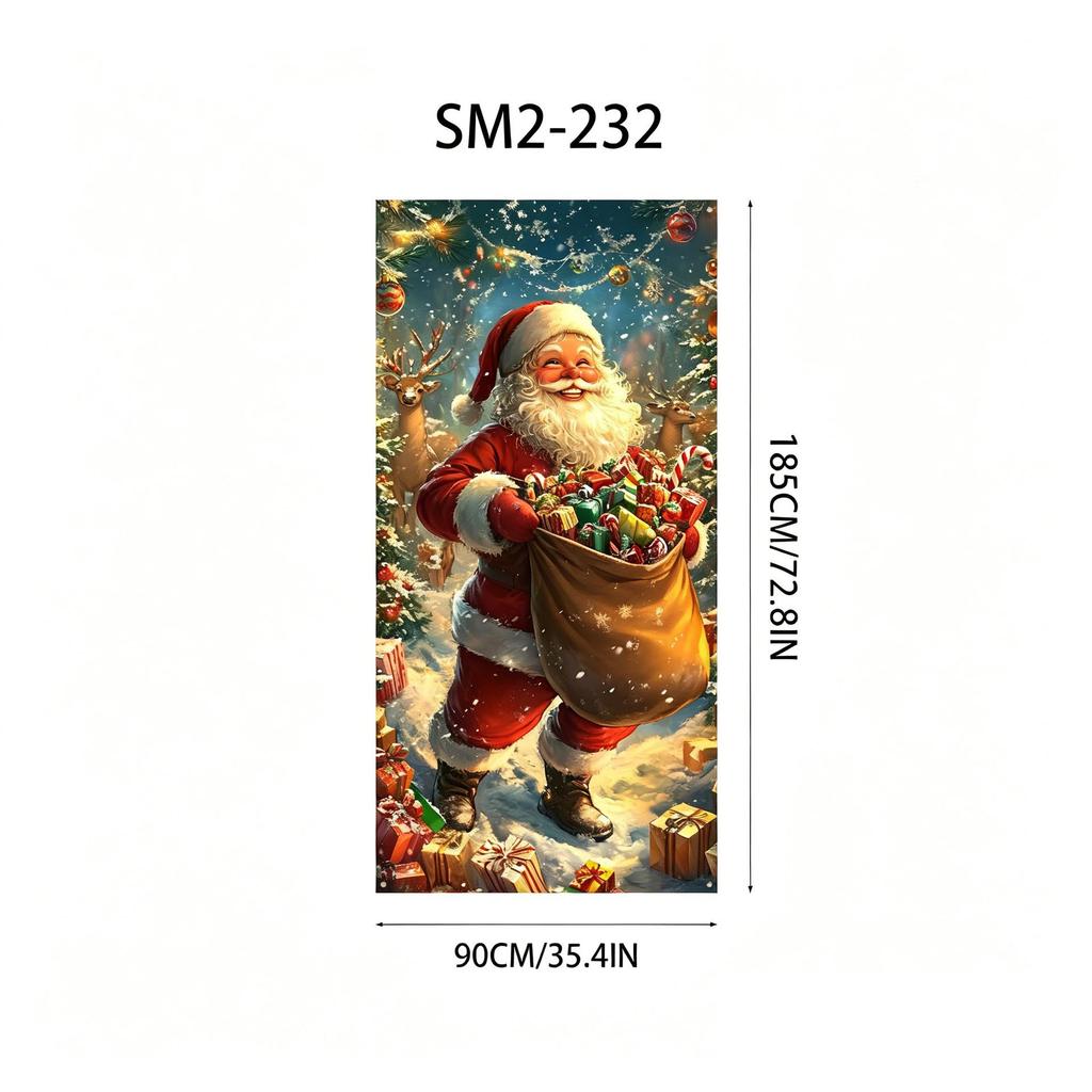Santa Claus Christmas Hanging Cloth Background Decoration