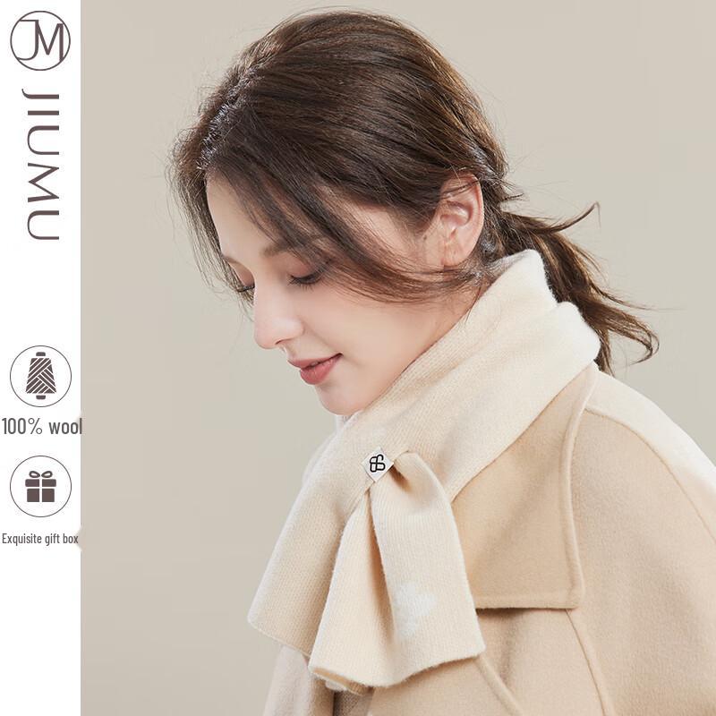 JIUMU Women's Knitted Sheep Wool Scarf