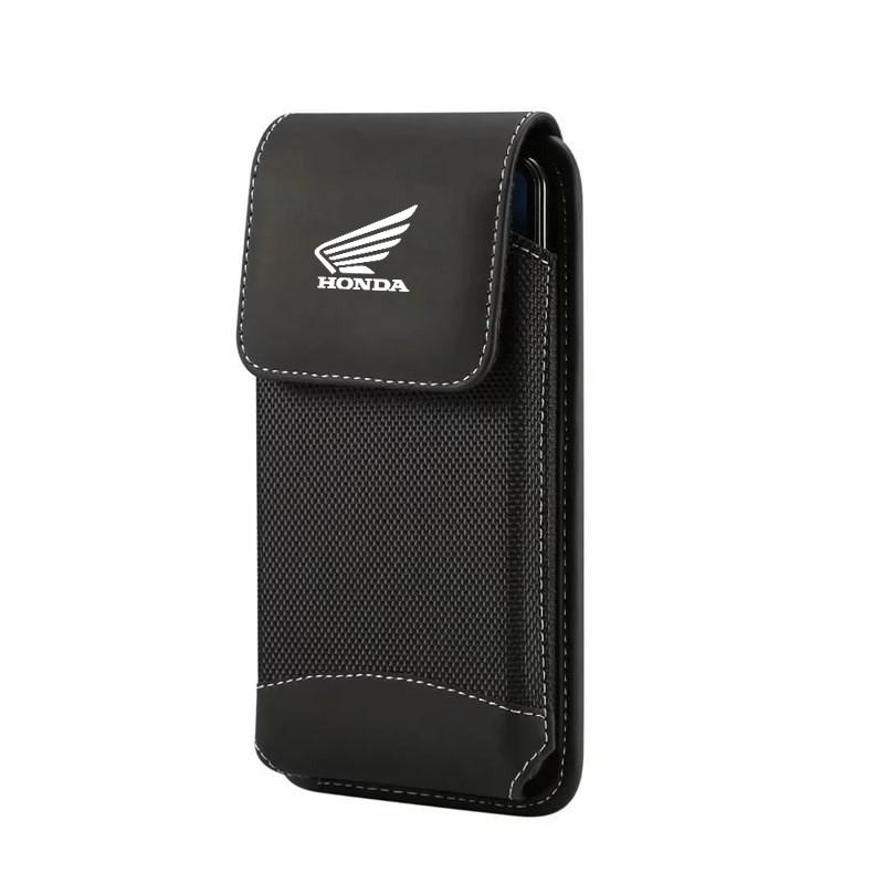 For Honda Universal Mobile Phone Waist Bag For iPhone Holster Oxford Cloth Mobile Phone Pouch Belt Clip Cover Car Key Cover 15.0x8.0x1.8 CM