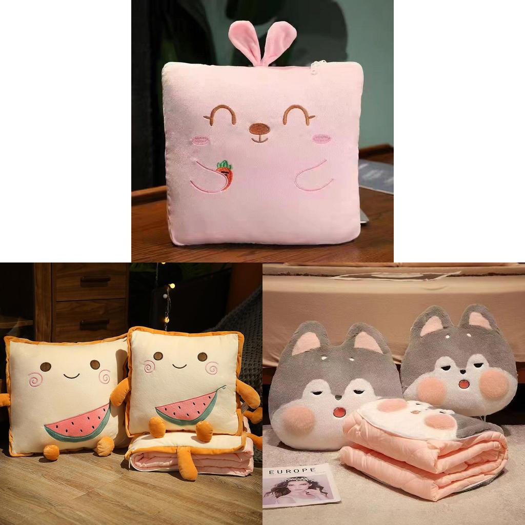 Car Pillow Blanket With Plush Cover For Office Napping Girls Home Car Use