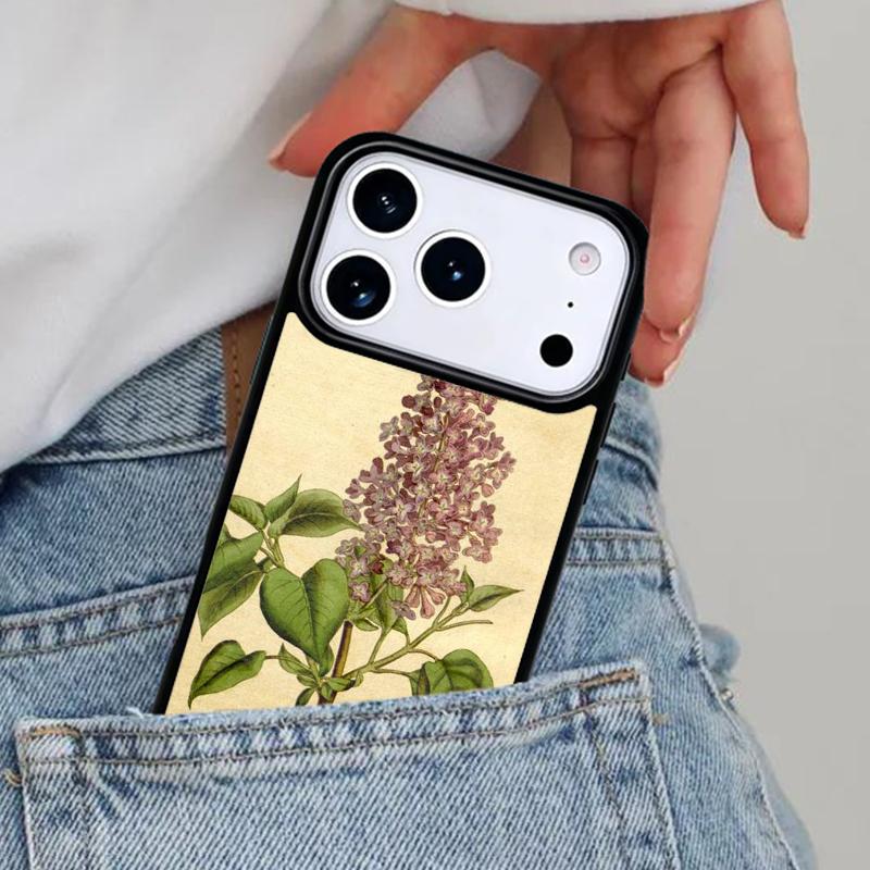 Botanical Drawings Flowers Plants Soft Phone Case for iPhone 16e 15 14 13 12 17 Pro Max Plus Air 17pro Cover Coque
