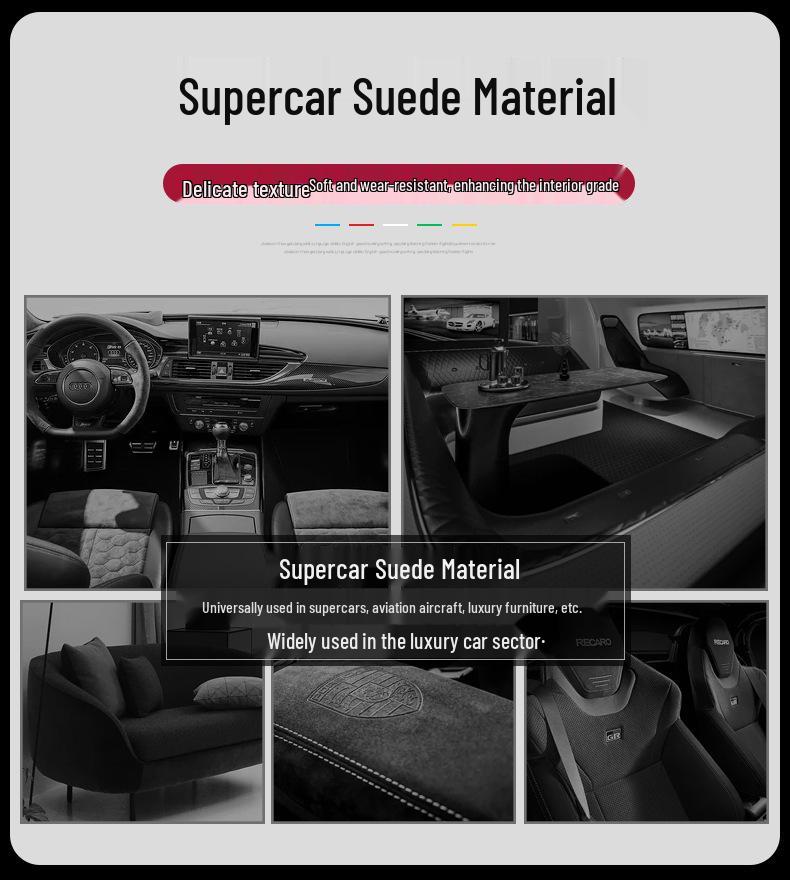 Toyota Suede Steering Wheel Cover for Highlander, Camry, Crown, Corolla, RAV4, Avalon, Levin