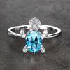 Hot Selling Fashionable White Diamond Turtle Ring Couples Simple Index Finger Ring Accessory