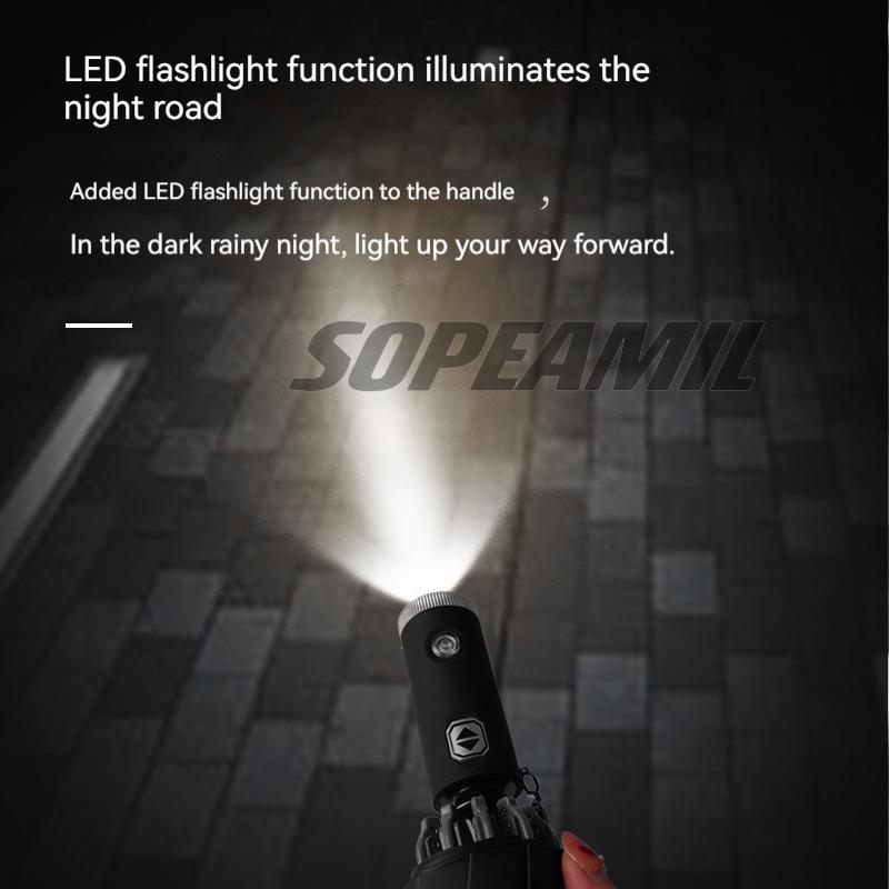 Car Led Light Automatic Folding Windproof Umbrella Jeep Patriot Commander Renegade Compass Grand Cherokee Wrangler JK Gladiator