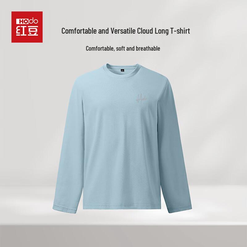Hodo Men's Drapey Cotton Long Sleeve T-shirt