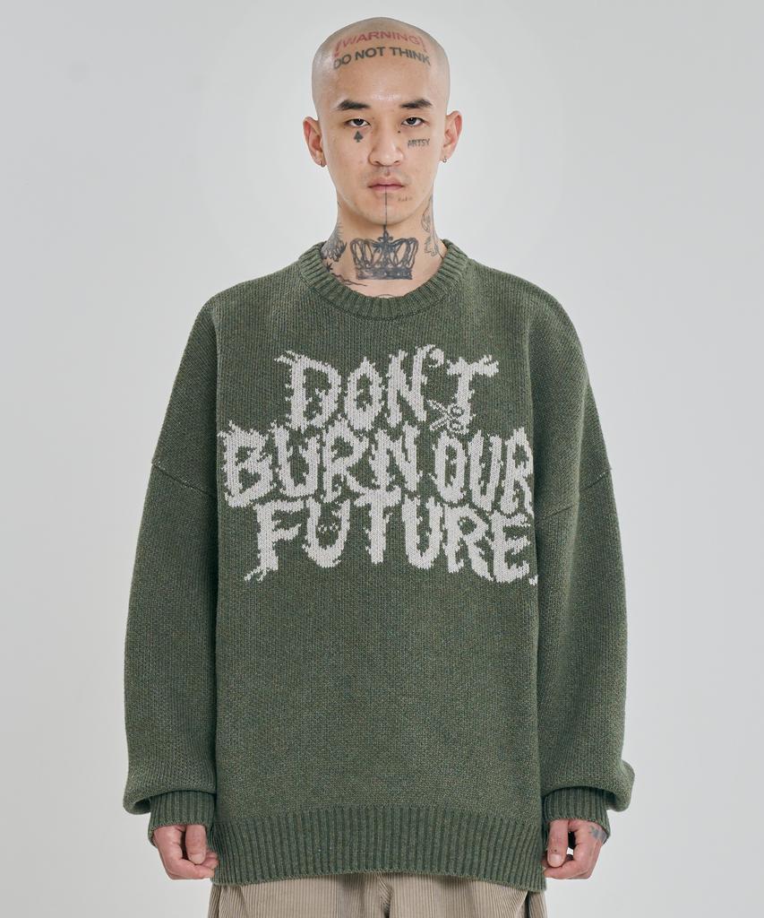 AJOBYAJO [Pba] Dbof Wool Knit Hoodie [Khaki]