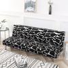 Black Geometric Folding Sofa Bed Case Living Sofa Cases Elastic Spandex Stretchdouble Seat Case Slipcovers For Living Room Area Geometric Print