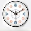 12-inch 30cm Learning Early Education Automatic Timing Radio Clock Home Living Room Bedroom Mute Clock Hanging