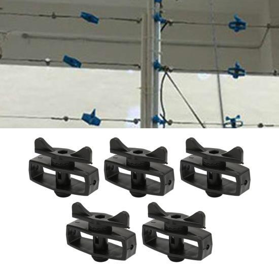 50Pcs Electric Fence  Tightener Portable Garden Electronic Fence Alloy  Tensioner Black 