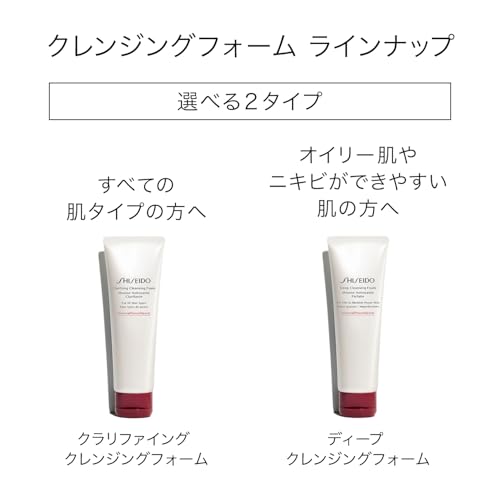 SHISEIDO Hautpflege Tiefenreinigender Schaum 125g | Gesichtsreiniger & Seife | Schaum | Erfrischender Grün-Blumiger Duft | Porenverfeinernd | Shiseido