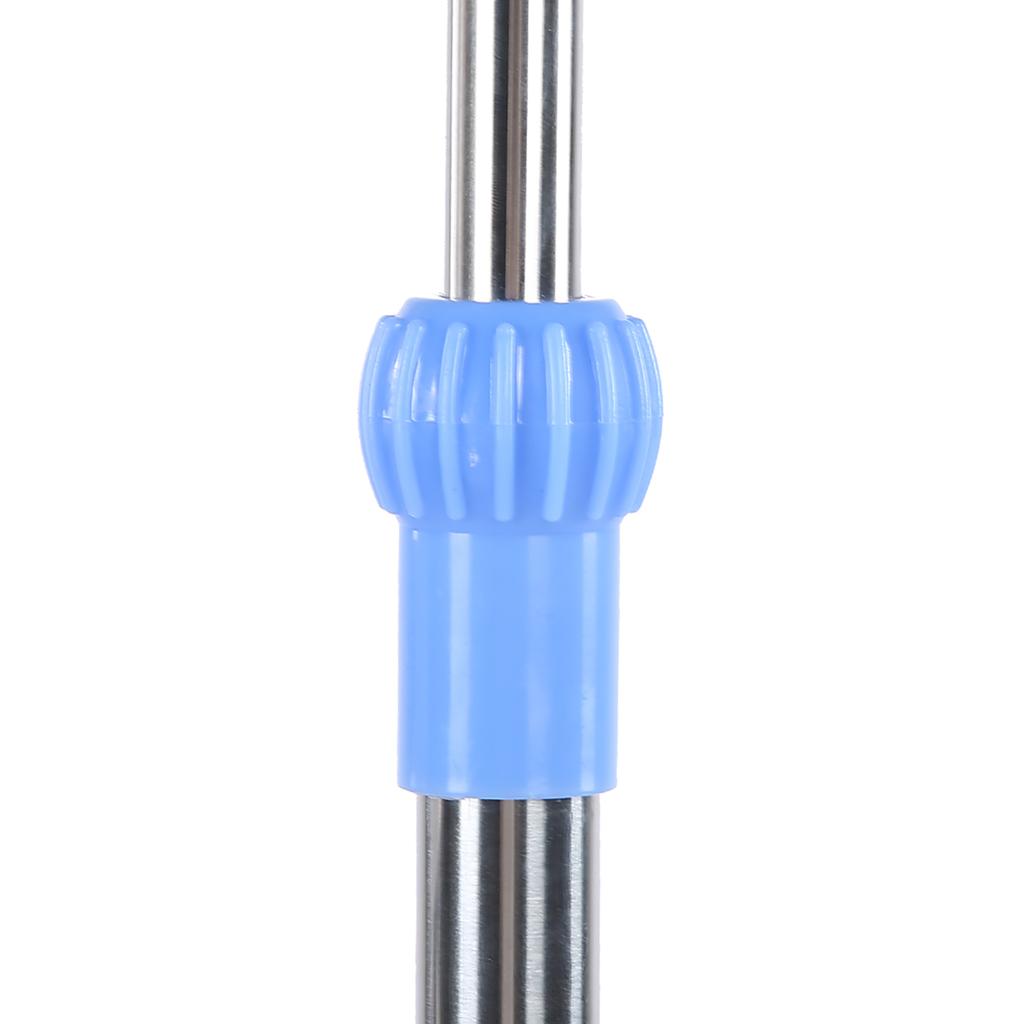 Stainless Steel IV Pole Adjustable IV Drip Stand Infusion Holder with 4 Hooks & Wheels for Home Clinic