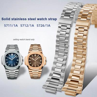 ONEStainless Steel Watch Strap For Patek Philippe PP 316L Nautilus Men's 5711/1A010 Series Bracelet 25*13MM Convex Mouth Watch bandMN