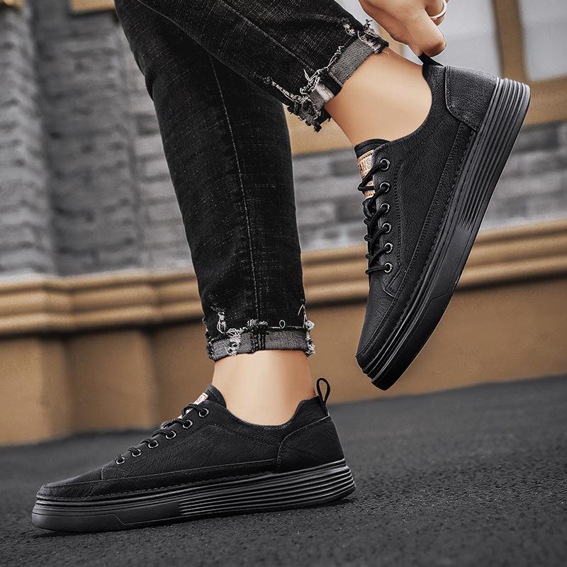 Spring and Autumn New Casual Men's Shoes Korean Version Versatile Trend Men's Board Shoes Business Dress Work Labor Protection Leather Shoes