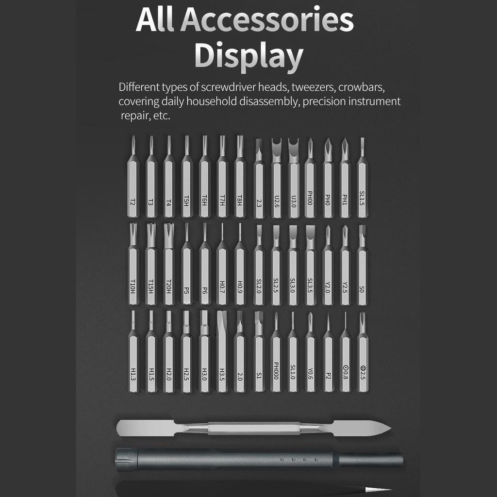 Zestaw 44 w 1 cichych wkrętaków, domowy zestaw wkrętaków precyzyjnych, zestaw narzędzi do naprawy, wielofunkcyjny, wysoki moment obrotowy