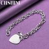 CHSHINE Bransoletka ze Srebra Próby 925 z Serduszkiem Dla Kobiet Weselna Impreza Modna Biżuteria z Charmsami