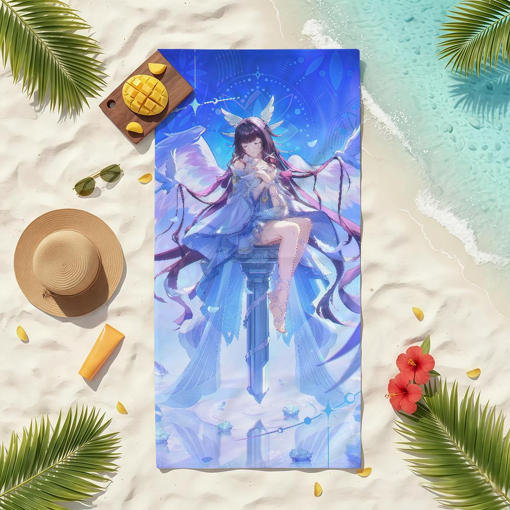 Genshin Impact Columbina Towel Soft Pool Gift For Travel Gym Shower Camping Quick Dry Sports Beach Towels