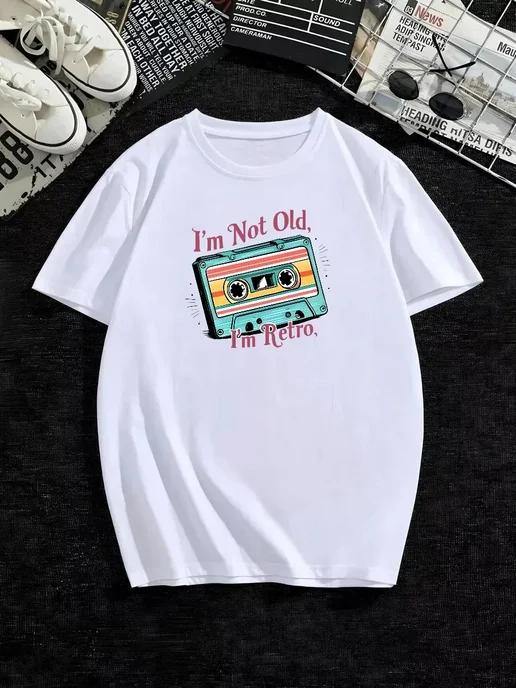 Oversized T-shirt with an 80s– 90s print S