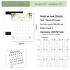 2027 Creative English Wall Calendar: Plan, Check-in, Memo & Customizable
