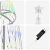 LED Christmas Tree with 290 Multicolor LEDs 250 cm Metal