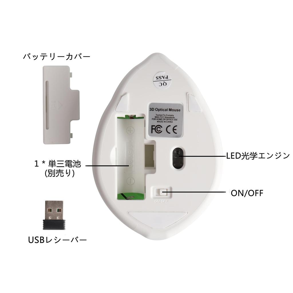 RUUNNER Cute Hamster-Shaped 2.4GHz Wireless Mouse, Small, Lightweight, Portable, with USB Receiver, Suitable for Kids, Women, and People with Small