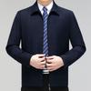Men's Autumn Plaid Wool Jacket - Middle-Aged Dad's Business Casual Coat