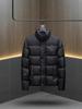European 2025 Men's Stand Collar 90% Down Printed Jacket, Plus Size, High-Quality Warm Outerwear for Autumn/Winter.