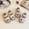 Girls Kids Hollow Out Closed Toe Princess Sandals Floral Soft Sole Summer Shoes