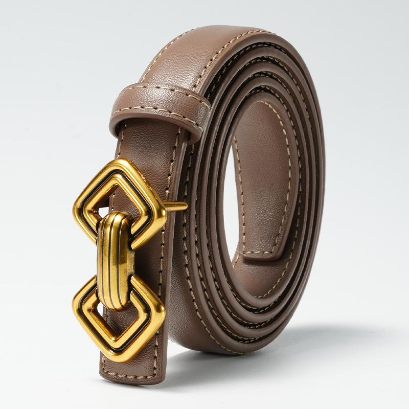 

Ремни для женских платьев Стильные и тонкие ремни Универсальные юбки нового стиля Женские ремни с гладкой пряжкой 105cm